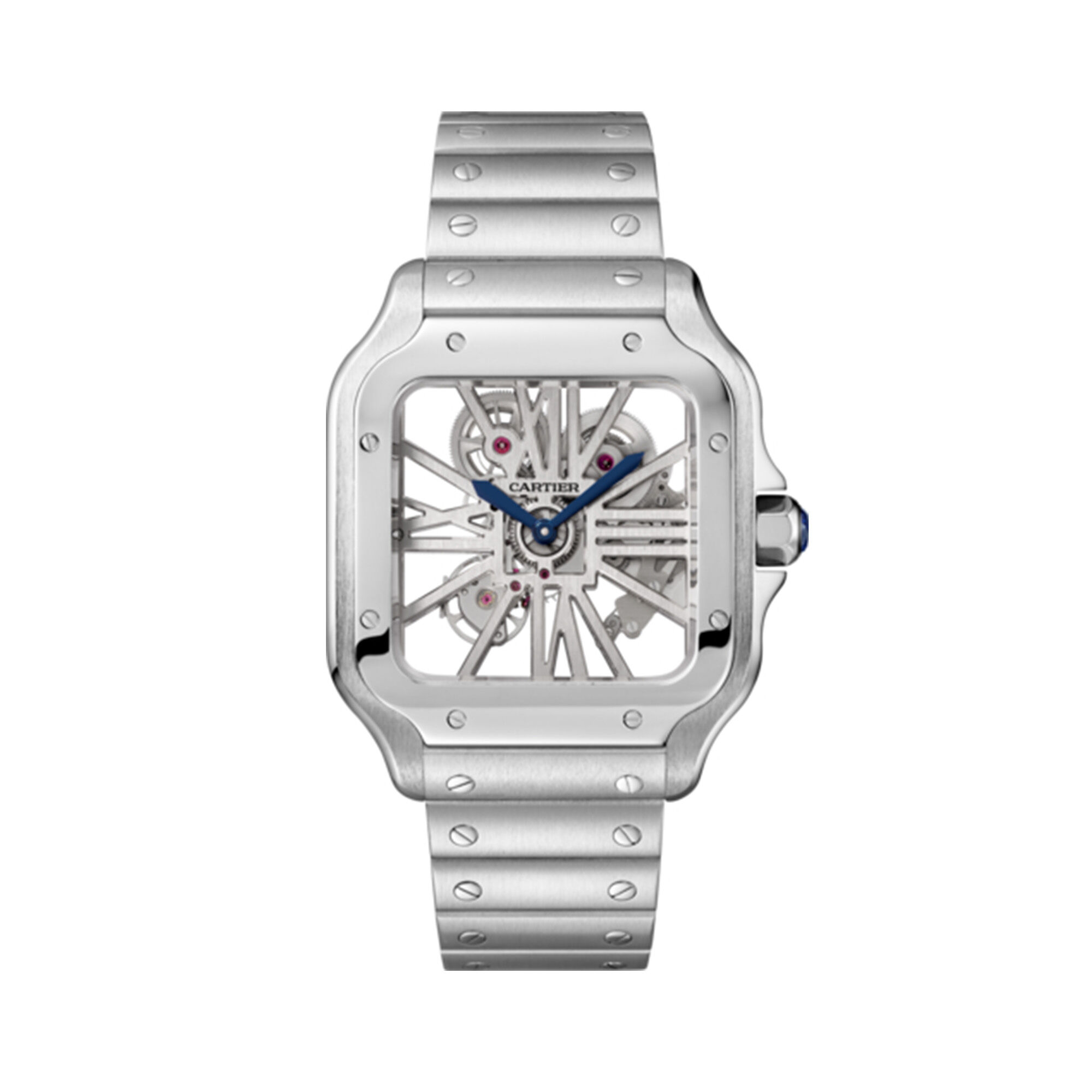 Cartier Santos de Cartier Large Manual Skeleton 40 mm Stainless Steel Maison Birks